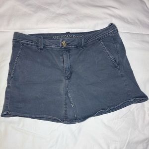 dark blue american eagle midi shorts